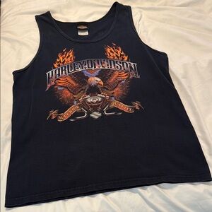 Harley-Davidson Black Tank with Eagle and Flames